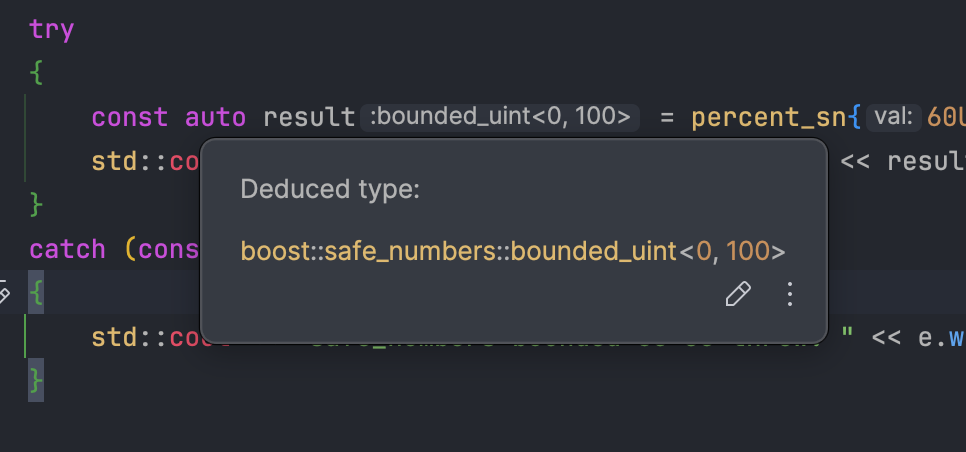 SafeNumbers bounded_uint type deduction